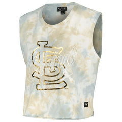 St. Louis Cardinals The Wild Collective Women's Washed Muscle Tank Top - White - MLB on Sale