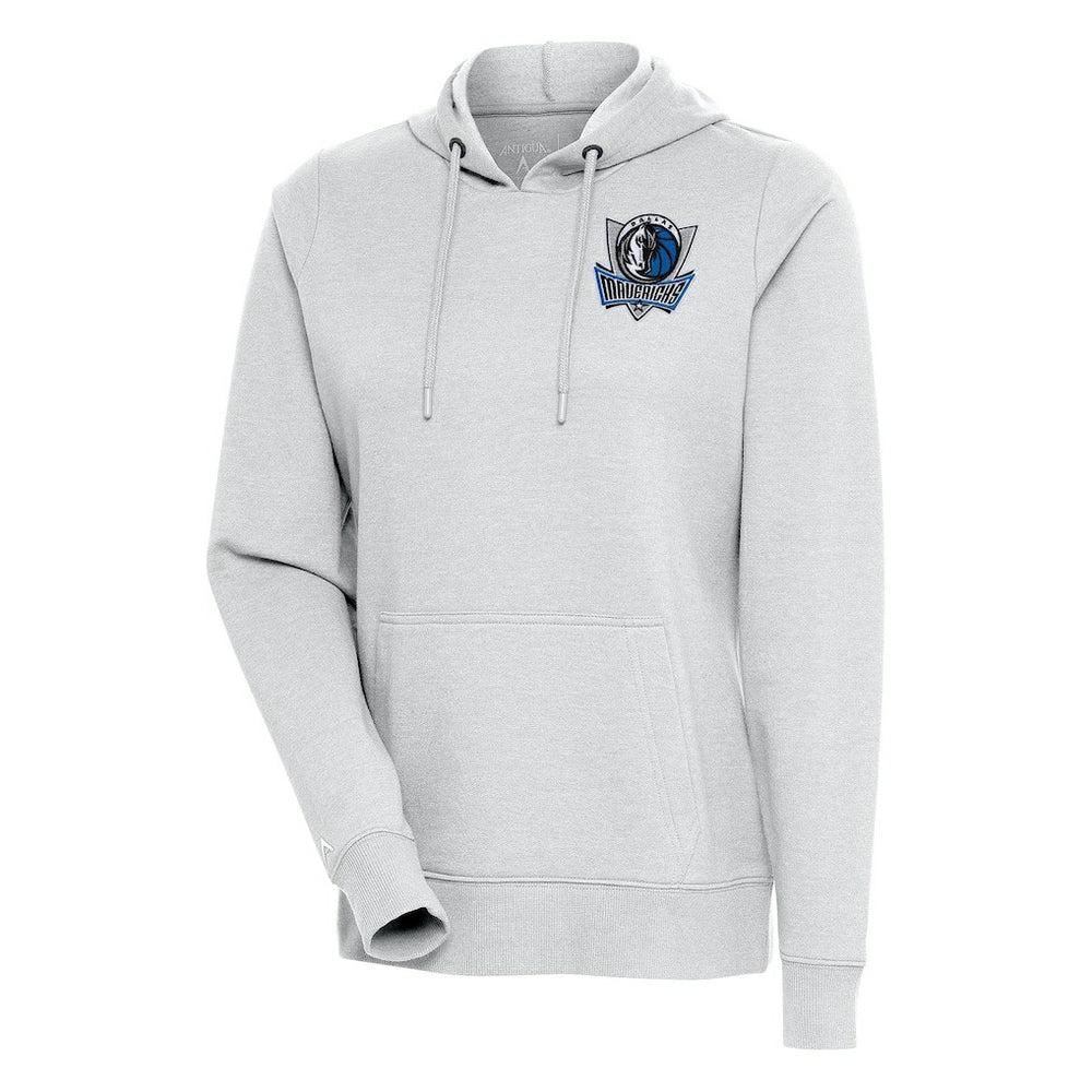 Dallas Mavericks Antigua Women's Action Pullover Hoodie Heather Gray