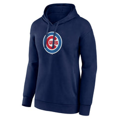 Chicago Cubs Women's Core Logo Pullover Hoodie - Navy - MLB on Sale