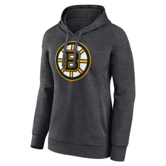 Boston Bruins Women's Primary Logo Pullover Hoodie - Charcoal - NHL 5231732