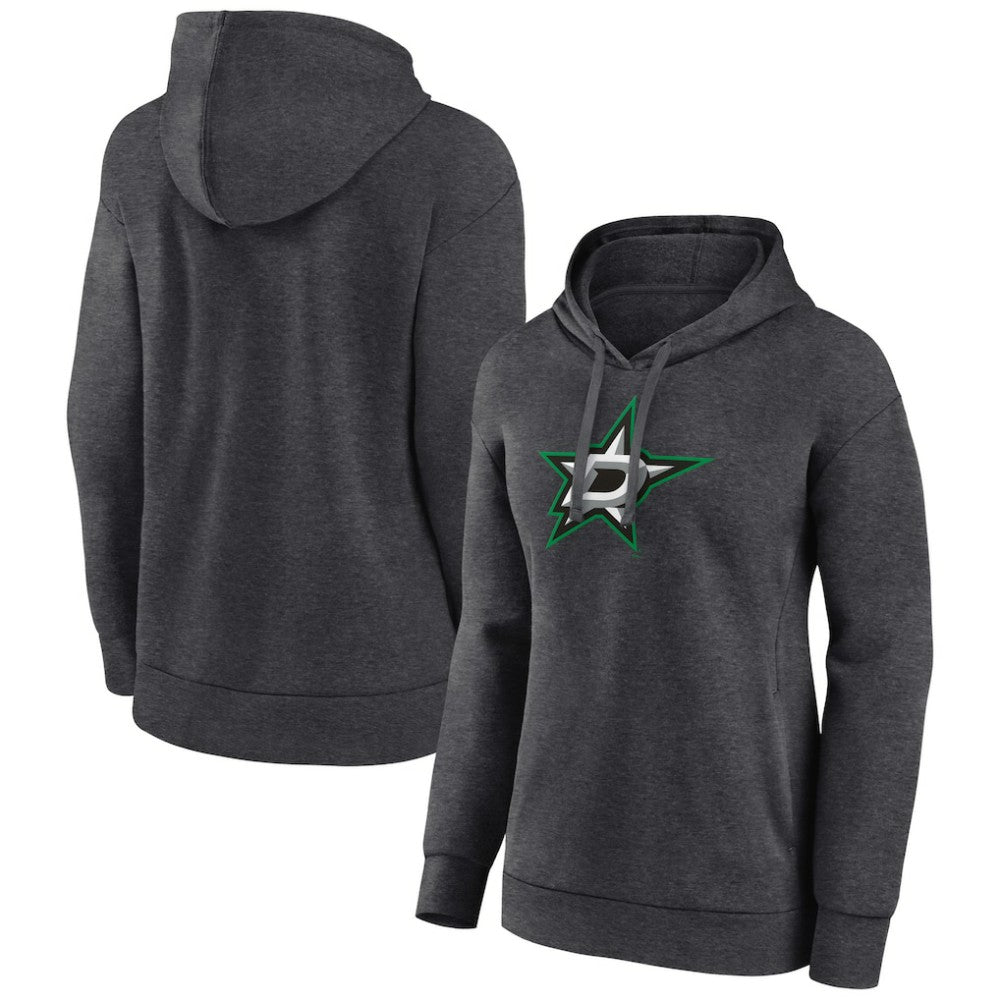 Dallas Stars Women's Primary Logo Pullover Hoodie - Charcoal - NHL 5231739