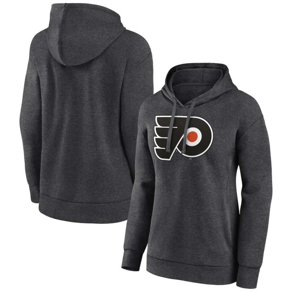 Philadelphia Flyers Women's Primary Logo Pullover Hoodie - Charcoal - NHL 5231753