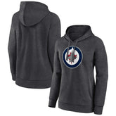 Winnipeg Jets Women's Primary Logo Pullover Hoodie - Charcoal - NHL 5231766