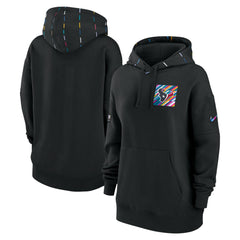 Nike Houston Texans Women's 2023 NFL Crucial Catch Club Pullover Hoodie Black