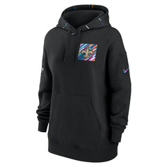 Nike New Orleans Saints Women's 2023 NFL Crucial Catch Club Pullover Hoodie Black