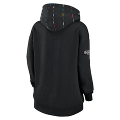 Nike New Orleans Saints Women's 2023 NFL Crucial Catch Club Pullover Hoodie Black