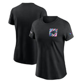 Nike Carolina Panthers Women's Crucial Catch Sideline Tri-Blend T-Shirt Black