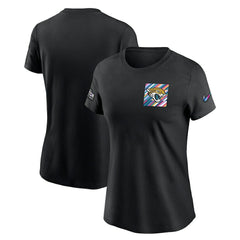 Nike Jacksonville Jaguars Women's Crucial Catch Sideline Tri-Blend T-Shirt Black
