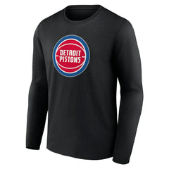 Detroit Pistons Primary Team Logo Long Sleeve T-Shirt Black