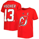 Nico Hischier New Jersey Devils Youth Player Name & Number T-Shirt - Red - NHL 5232959
