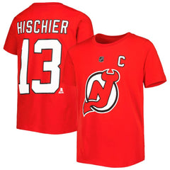 Nico Hischier New Jersey Devils Youth Player Name & Number T-Shirt - Red - NHL 5232959