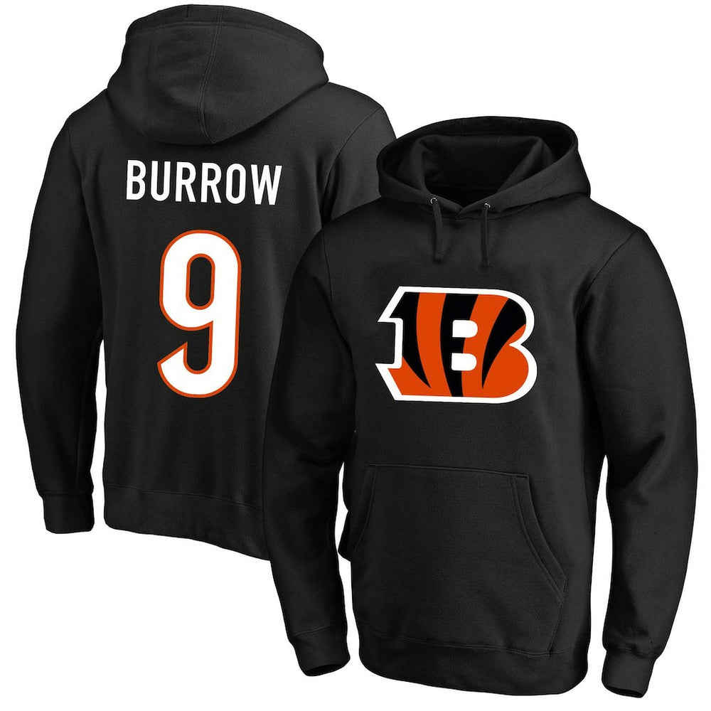 Fanatics Joe Burrow Cincinnati Bengals Big & Tall Fleece Name & Number Pullover Hoodie Black