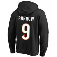 Fanatics Joe Burrow Cincinnati Bengals Big & Tall Fleece Name & Number Pullover Hoodie Black