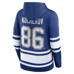 Nikita Kucherov Tampa Bay Lightning Fanatics Name & Number Lace-Up Pullover Hoodie - Blue - NHL 5234226