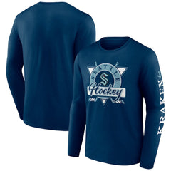 Seattle Kraken Fanatics Rinkside Long Sleeve T-Shirt - Deep Sea Blue - NHL 5236842