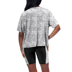 Washington Commanders Certo Women's Cropped Turnout T-Shirt Gray