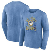 St. Louis Blues Fanatics Keep The Zone Long Sleeve T-Shirt - Heather Blue - NHL 5242376