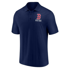 Boston Red Sox Fanatics Two-Pack Logo Lockup Polo Set - Navy/White - Fanatics Sale