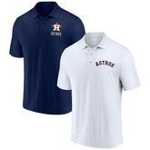 Houston Astros Fanatics Two-Pack Logo Lockup Polo Set - Navy/White - Fanatics Online