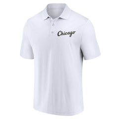 Chicago White Sox Fanatics Two-Pack Logo Lockup Polo Set - Black/White - Fanatics Discount