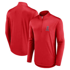 Los Angeles Angels Fanatics Quarterback Quarter-Zip Top - Red - Fanatics Sale