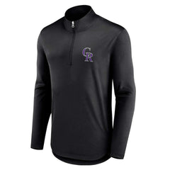 Colorado Rockies Fanatics Quarterback Quarter-Zip Top - Black - Fanatics Lifestyle