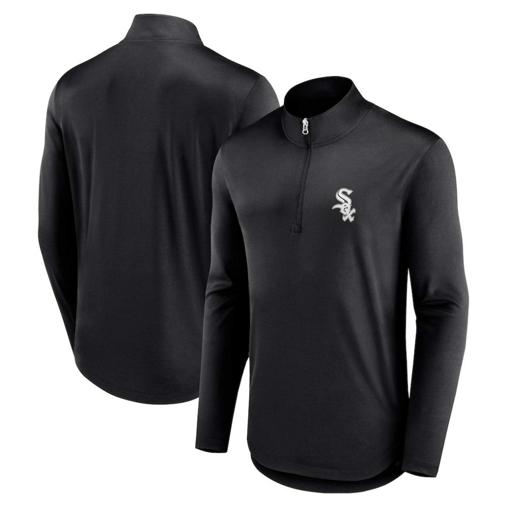 Chicago White Sox Fanatics Quarterback Quarter-Zip Top - Black - Fanatics Sale