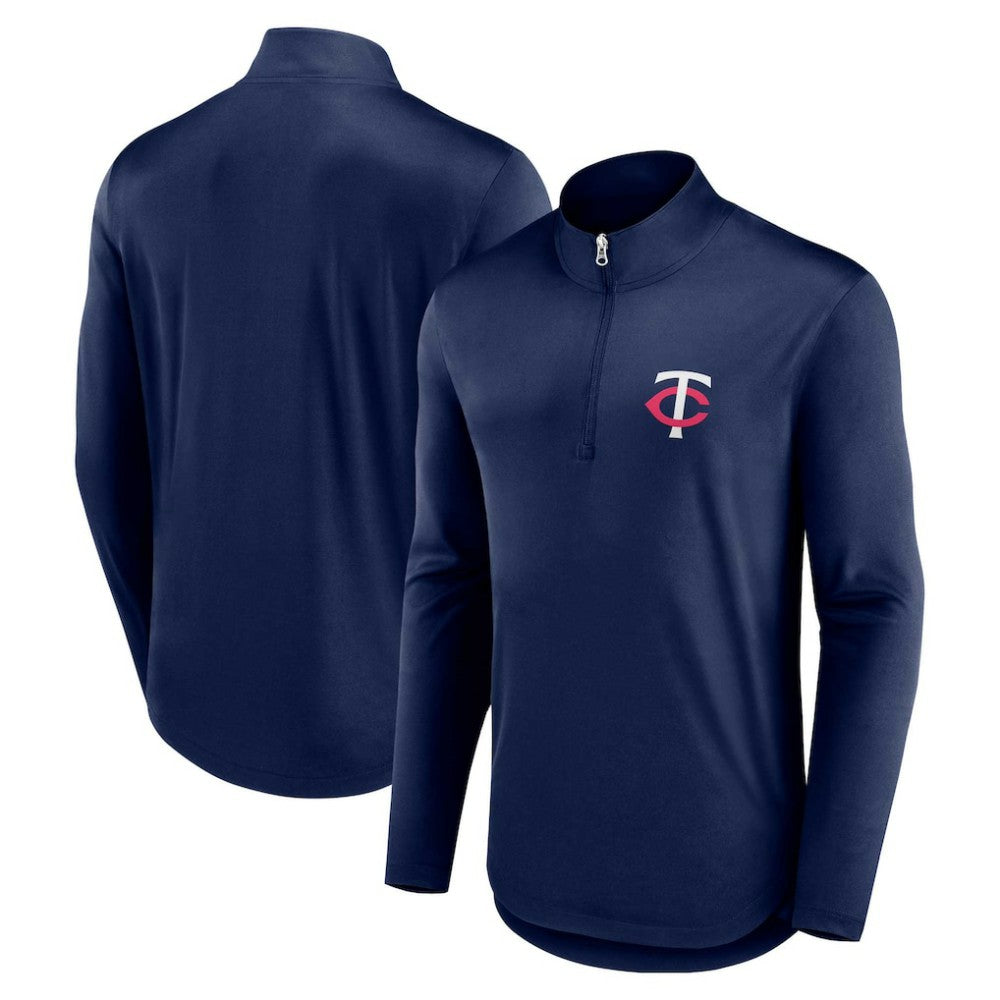 Minnesota Twins Fanatics Quarterback Quarter-Zip Top - Navy - Fanatics Online