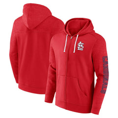 St. Louis Cardinals Fanatics Offensive Line Up Lightweight Full-Zip Hoodie - Red - Fanatics Online