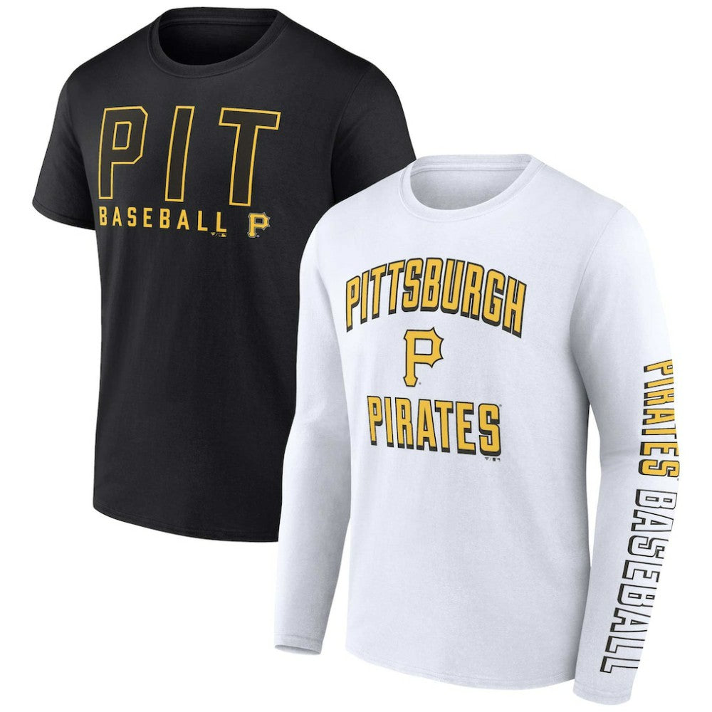 Pittsburgh Pirates Fanatics Two-Pack Combo T-Shirt Set - Black/White - Fanatics Lifestyle