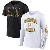 Pittsburgh Pirates Fanatics Two-Pack Combo T-Shirt Set - Black/White - Fanatics Lifestyle