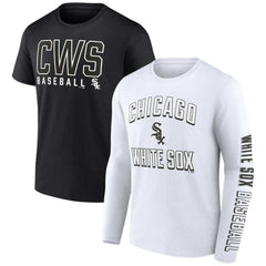 Chicago White Sox Fanatics Two-Pack Combo T-Shirt Set - Black/White - Fanatics Sale