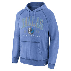 Dallas Mavericks Foul Trouble Snow Wash Raglan Pullover Hoodie for sale Heather Blue | Fanatics outlet