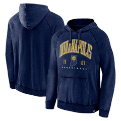 Indiana Pacers Foul Trouble Snow Wash Raglan Pullover Hoodie Heather Navy | Fanatics for sale
