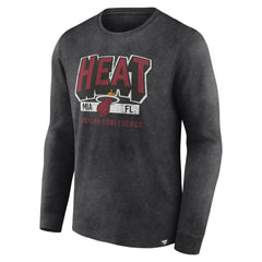 Miami Heat Front Court Press Snow Wash Long Sleeve T-Shirt Heather Charcoal | Fanatics Near Me