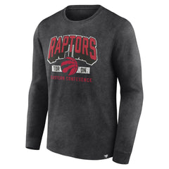 Toronto Raptors Front Court Press Snow Wash Long Sleeve T-Shirt Heather Charcoal | Fanatics