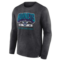 Charlotte Hornets Front Court Press Snow Wash Long Sleeve T-Shirt Heather Charcoal | Fanatics online