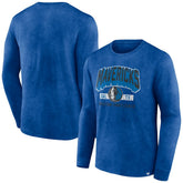 Dallas Mavericks Front Court Press Snow Wash Long Sleeve T-Shirt for sale Heather Royal | Fanatics outlet