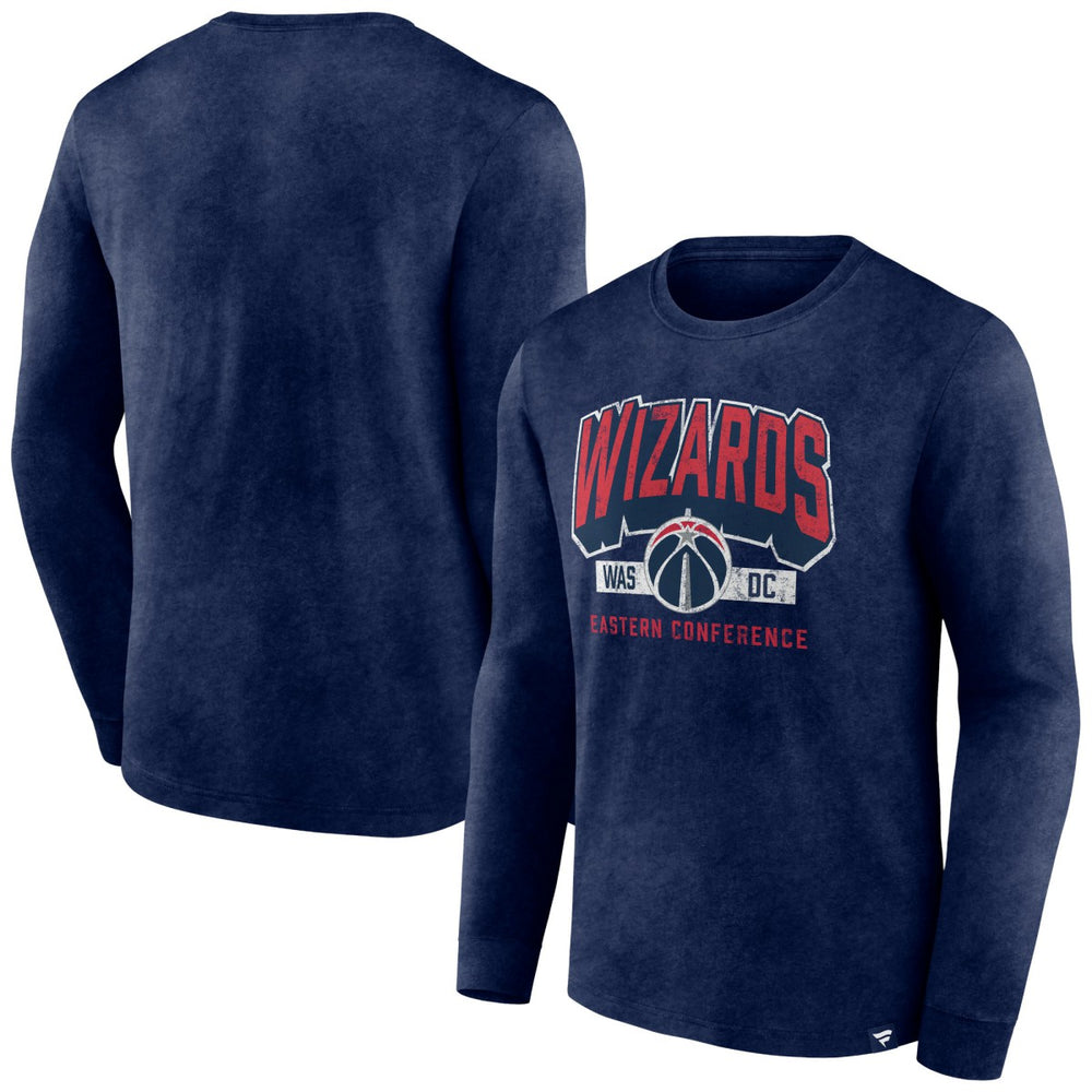 Washington Wizards Front Court Press Snow Wash Long Sleeve T-Shirt Heather Navy | Fanatics Near Me
