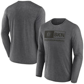 Brooklyn Nets Three-Point Play T-Shirt Heather Charcoal | Fanatics Lifestyle