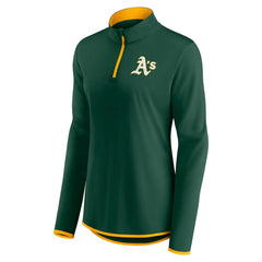 Athletics Fanatics Women's Corner Quarter-Zip Top - Green - Fanatics on Sale