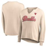 Chicago Bulls Women's Go For It Long Sleeve Notch Neck T-Shirt for sale Tan | Fanatics Near Me