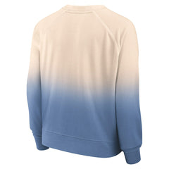 Philadelphia 76ers Women's Lounge Arch Raglan Pullover Sweatshirt Tan/Royal | Fanatics US