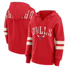 Chicago Bulls Women's Bold Move Dolman V-Neck High Hip Hoodie Red | Fanatics for sale