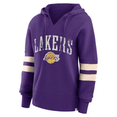 Los Angeles Lakers Women's Bold Move Dolman V-Neck High Hip Hoodie Purple | Fanatics US