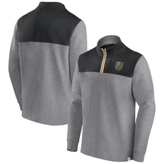 Vegas Golden Knights Fanatics Launch It Quarter-Zip Jacket - Heather Gray - NHL 5249342