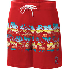 Los Angeles Angels G-III Sports by Carl Banks Breeze Volley Swim Shorts - Red - MLB Lifestyle