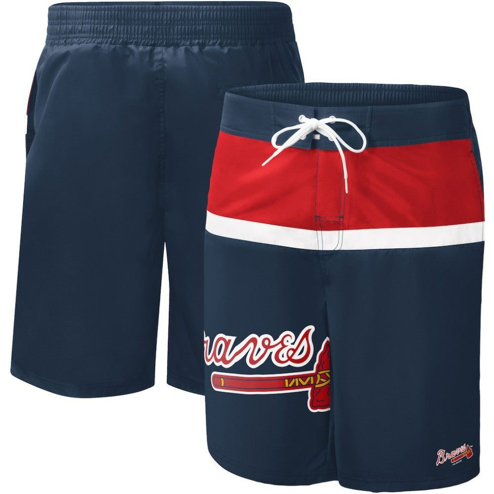 Atlanta Braves G-III Sports by Carl Banks Sea Wind Swim Shorts - Navy - MLB on Sale