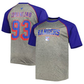 Mika Zibanejad New York Rangers Fanatics Big & Tall Contrast Raglan Name & Number T-Shirt - Heather Gray/Blue - NHL 5254136