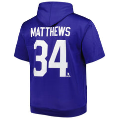 Auston Matthews Toronto Maple Leafs Fanatics Big & Tall Name & Number Pullover Hoodie - Blue - NHL 5254144